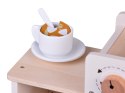 Zestaw Drewniany Kawiarnia Coffee Shop Ekspres Kubeczki Desery ZA5938