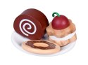 Zestaw Drewniany Kawiarnia Coffee Shop Ekspres Kubeczki Desery ZA5938