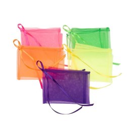Chustki do tańca z pętelką na paluszek AKSON Zestaw 5 szt. NEONOWE - 70 x 70 cm