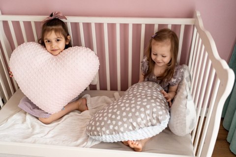 Dream Pillow poduszka SERCE plusz minky 50 x 60 cm 1 szt. - RÓŻOWY