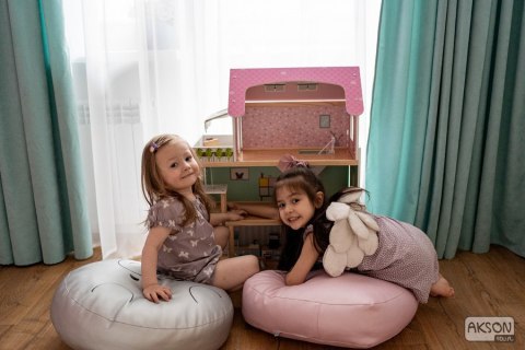 Dream Pouf SERCE pufa poduszka ekoskóra 1 szt. - SREBRNY