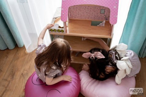 Dream Pouf SERCE pufa poduszka ekoskóra 1 szt. - SREBRNY