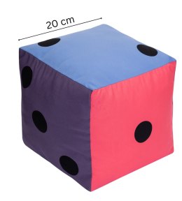 Kostka edukacyjna Pastelowa 20 cm Kropki