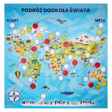 Mata Gra planszowa PODRÓŻ DOOKOŁA ŚWIATA 100x100 cm