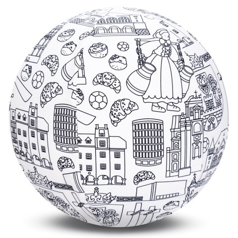 Piłka Balonowa do kolorowania seria miasta POZNAŃ 30 cm