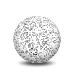 Piłka Balonowa do kolorowania wersja świąteczna MIKOŁAJ 30 cm