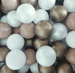 Piłki w worku suchy basen w woreczku 7cm - 50 szt. BEŻOWE