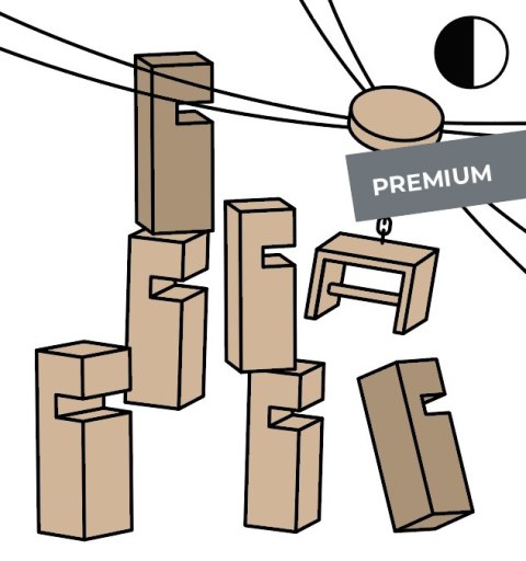 Gra integracyjna Wieża współpracy pojedyncza START PREMIUM biało czarna