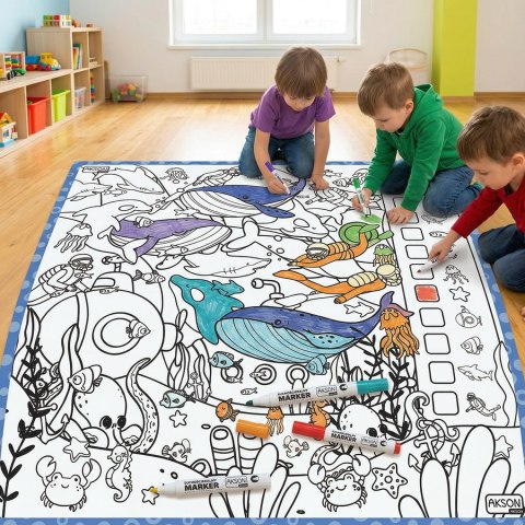 Mata suchościeralna Podwodny Świat 100x100 cm