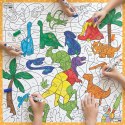 Mata suchościeralna matematyczna Dinozaury 100x100 cm