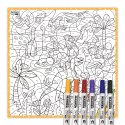 Mata suchościeralna matematyczna Dinozaury 100x100 cm