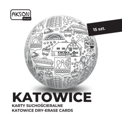 Karty suchościeralne KATOWICE zestaw 15 szt.