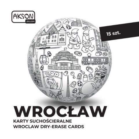 Karty suchościeralne WROCŁAW zestaw 15 szt.