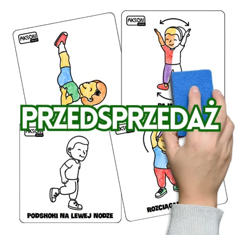 Karty suchościeralne obrazkowe ROZGRZEWKA 20 szt.