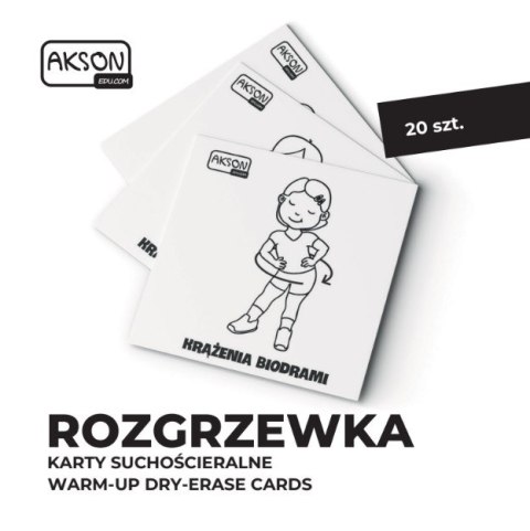 Karty suchościeralne obrazkowe ROZGRZEWKA 20 szt.