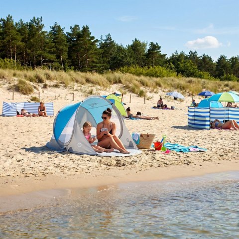 NILS NC3143 NIEBIESKI NAMIOT PLAŻOWY SAMOROZKŁADAJĄCY PODŁOGA NILS