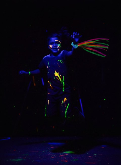 Wstążki do tańca 75 cm na rękę Neonowe UV 1 szt.