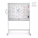 Tablica Taktyczna Piłka Nożna przestawna 120x90cm na kółkach dwustronna