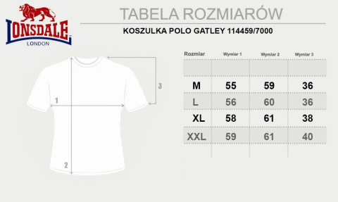 KOSZULKA POLO LONSDALE GATLEY 114459/7000 XL